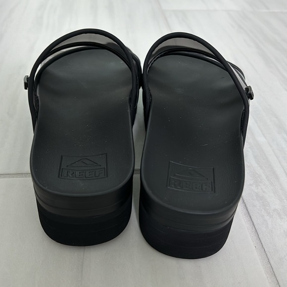 REEF women’s Vista Hi-Energy Sandal Black Transparent Straps size 6 - Picture 4 of 12
